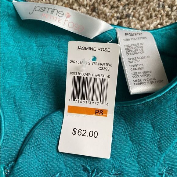 Jasmine Rose Zip Front Coverup Housecoat Robe Nightgown Pajamas New Petite Small - Picture 10 of 11